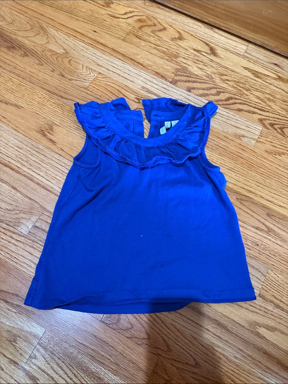 Janie and Jack Royal Blue Ruffle Neck Tank Top